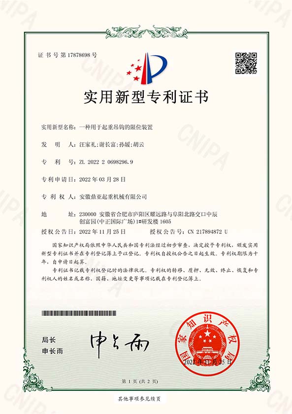 PATENT CERTIFICATE（9）